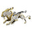 3D Puzzle DIY Model Kit Jigsaw Metal Tiger Model Ancient Chinese Beasts Mechanical Assembly Crafts-Black Golden