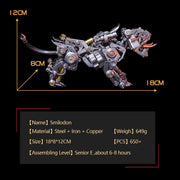 3D Metal Tiger Kit Assembly Smilodon Model Saber-toothed Tiger - 650PCS+ - EngineDIY