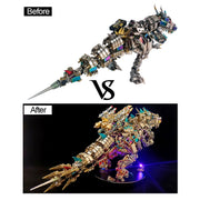 3D Metal Rex Dinosaur Mechanical Puzzle  DIY Assembly Model Kit - 2500PCS+55cm Height - EngineDIY