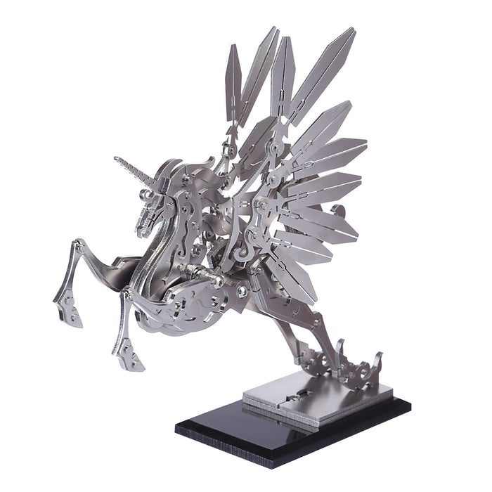 3D Metal Model Kit Mechanical Unicorn DIY Games Assembly Puzzle Jigsaw Creative Gift - 152Pcs - enginediy