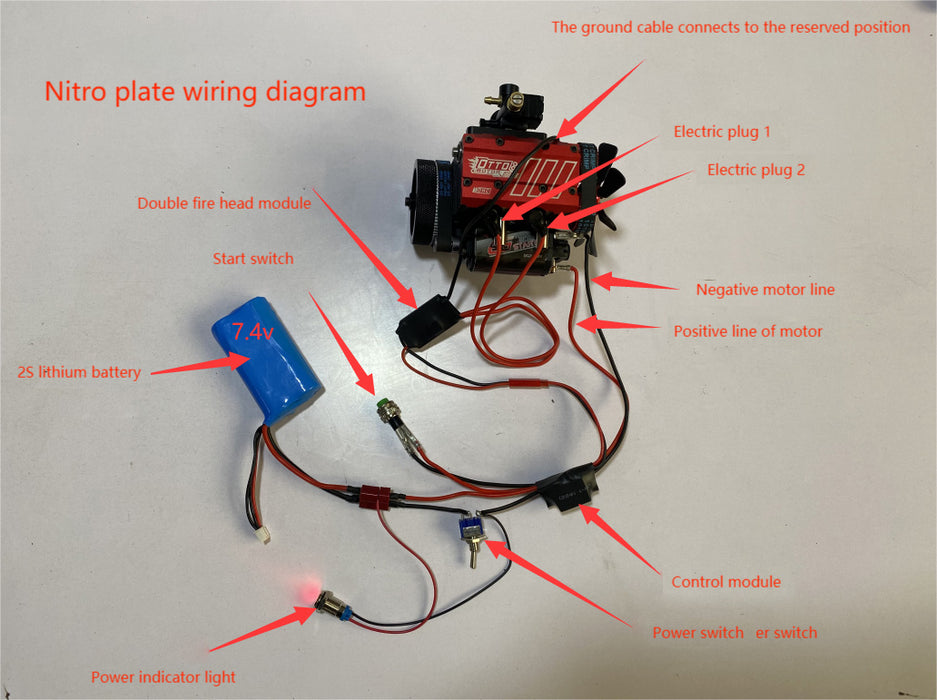 Gasoline Engine Conversion Kit for SEMTO ST-NF2 Nitro Engine Model Kit ...