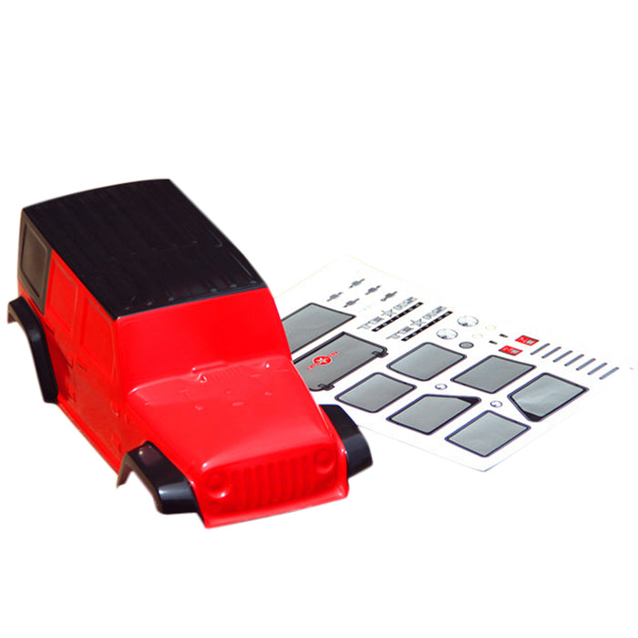 1:10 RC Car Shell with 4 Car Lamps Sticker for DIY Gasoline Climbing Car Frame Model (For SKU: 333011940ED, 332917074ED, 33ED2849569) - enginediy