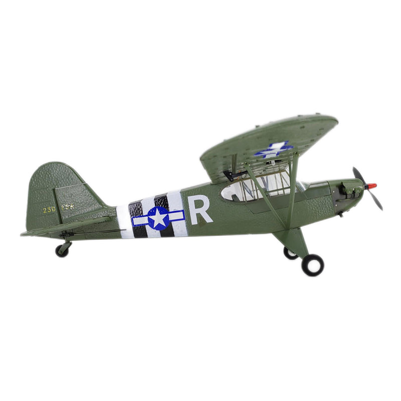 1/16 RC Airplane WWII PIPER J-3 CUB RC 4CH Brushless Fixed-wing Aircraft Model Military Plane Toy (RTF Version)