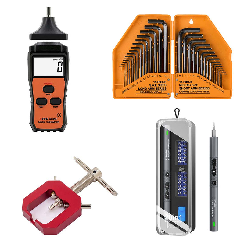 Outils pour moteur, 4 ensembles, tournevis électrique de précision, clé hexagonale, petit extracteur, tachymètre, instrument de mesure, modèle de moteur, ensembles d'outils de bricolage