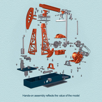 Pumping Unit that Works - Oil Pump Jack Model Kit - TECHING 3D Metal ...