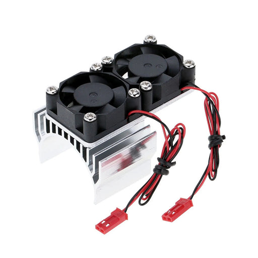 Motor Heat Sink with 2 Cooling Fans for HSP 1/10 RC Car 540/550 3650 Motor