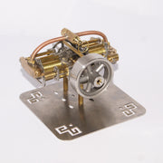 Mini 4 Cylinders Horizontally Opposed Steam Engine Model without Boiler for Model Ship Gift Collection - Enginediy - enginediy