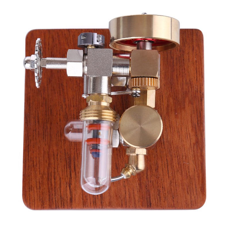 Mini Speed Adjustable Integrated Hot Air Stirling Engine Model with Wooden Base Science Experiment Educational Toy - EngineDIY