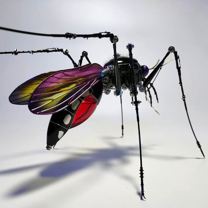 3D Cyberpunk Metal Puzzle Steampunk Mechanical Mosquito Finished (Not Assembly) Product Model Toy Kits
