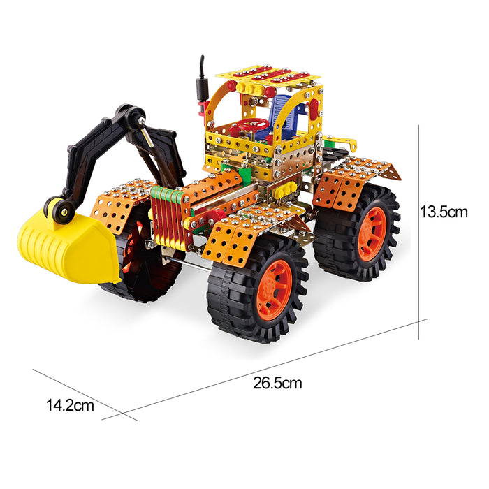 3D Metal Puzzle DIY Stainless Steel Assembly Car Toy Mechanical Dump Truck Puzzle Model Kit for Adults Kids -712PCS