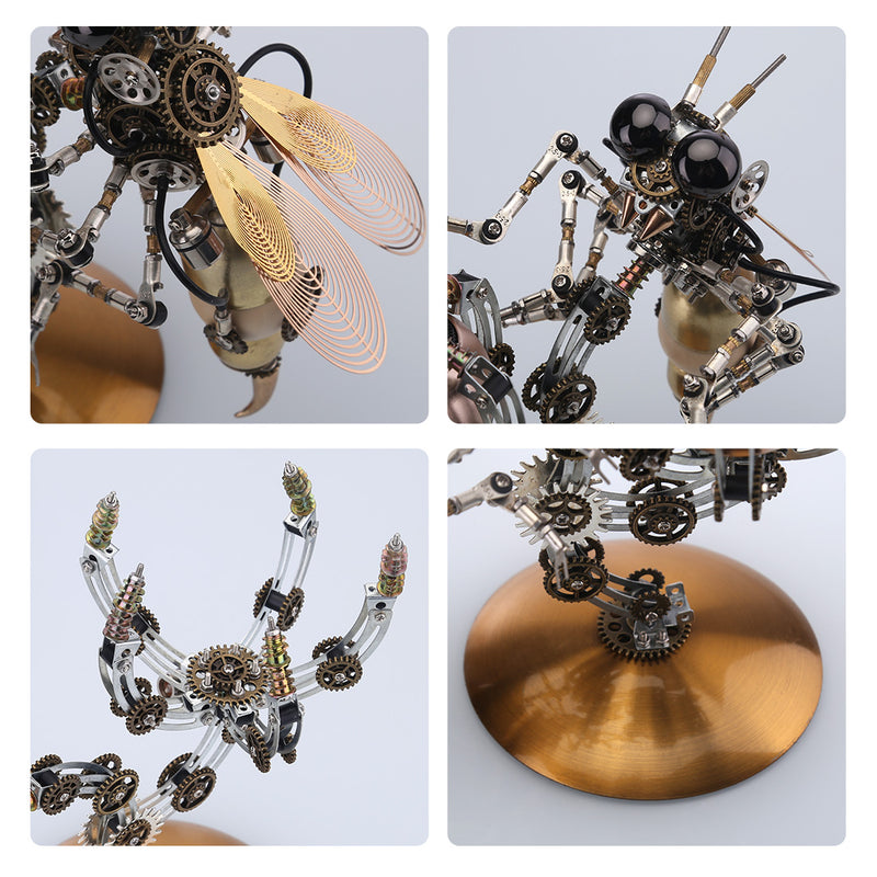 627PCS Metal Steampunk Kit Toy Mechanical Wasp - EngineDIY