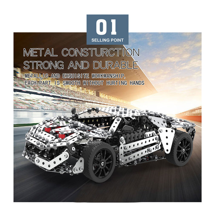 3D Mechanical Racing Car Puzzle Metal Assembly Toy model building kits for kids educational toys Drop Shipping