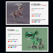 3D Metal Mechanical Dinosaur Model Kit DIY Parasaurolophus Assembly Model - 160PCS - EngineDIY