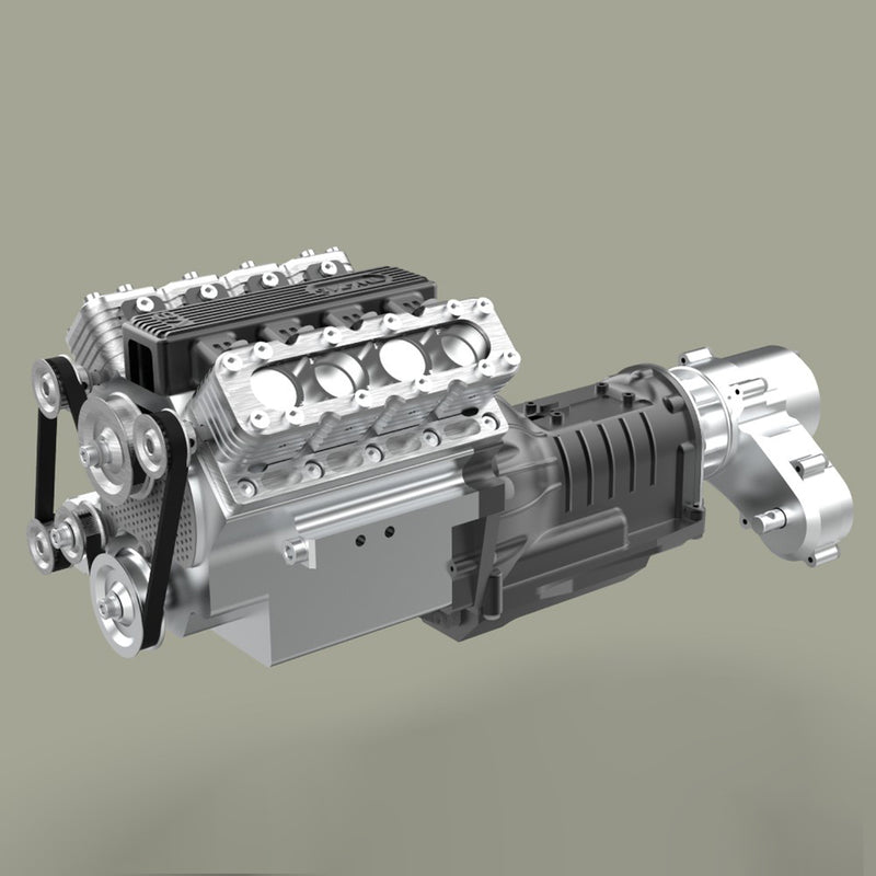 TWOLF TW-715 V8 Engine Powered 1:10 Scale RC Off-road 4WD 4-Door Pickup Truck Vehicle Crawler Kit - EngineDIY