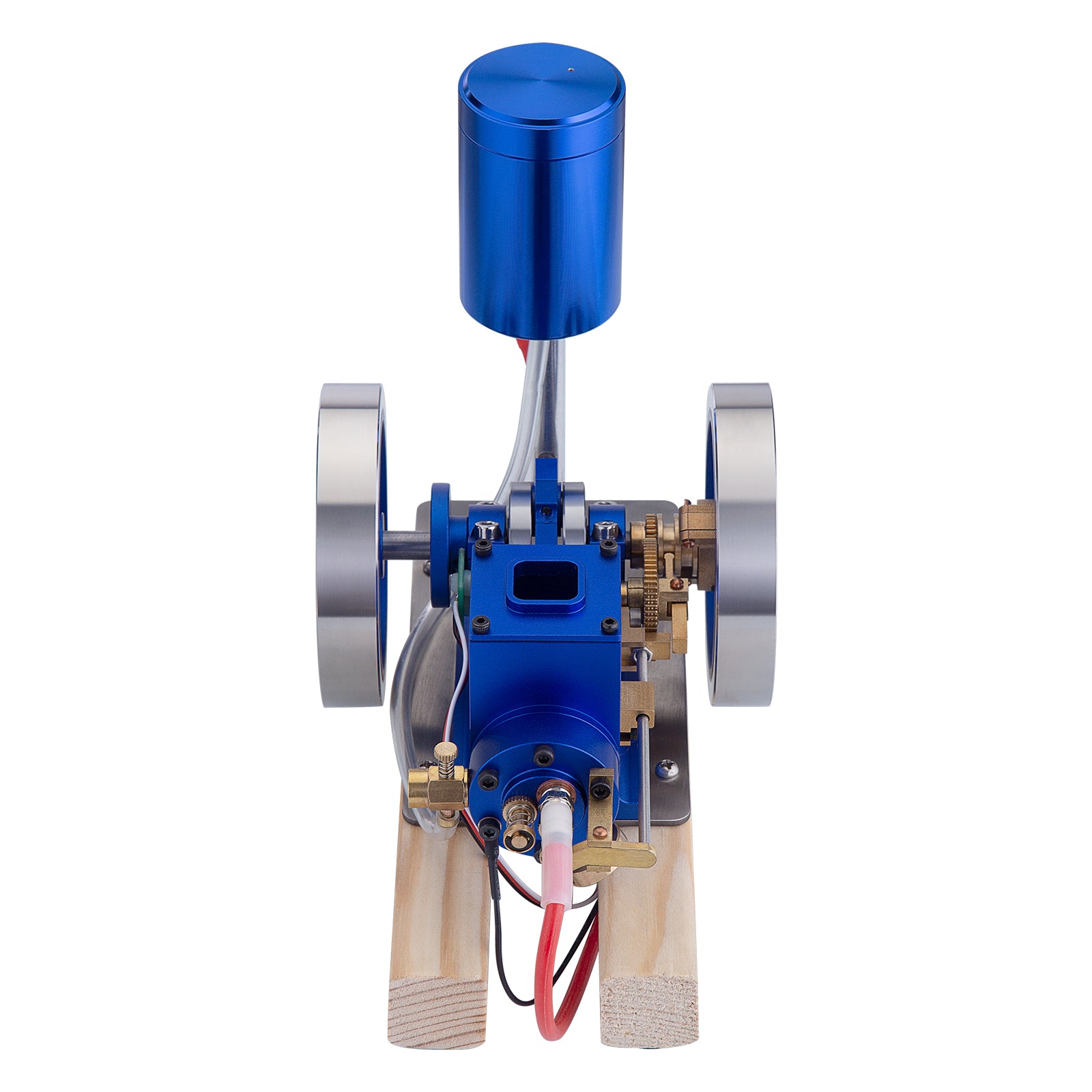 Moteur à combustion interne entièrement en métal, modèle de moteur à essence refroidi par eau avec base, collection cadeau