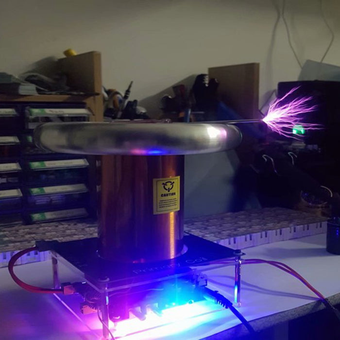 Tesla Music Coil Artificial Lightning Maker Experimenting Device Teaching Tool Desktop Toy