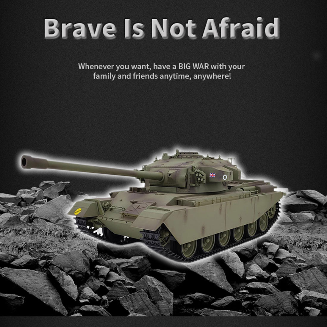 Char Tongde 1/16 Centurion MK5 – Chenilles Métal, Télécommandé, Fumée Et Son (Neuf)