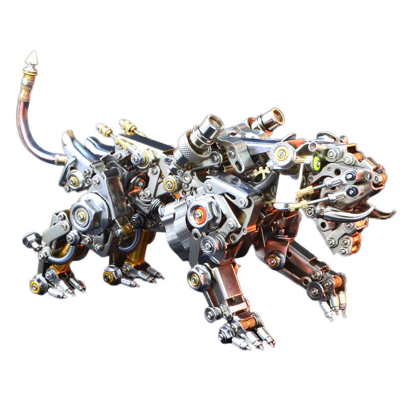3D Metal Tiger Kit Assembly Smilodon Model Saber-toothed Tiger - 650PCS+ - EngineDIY