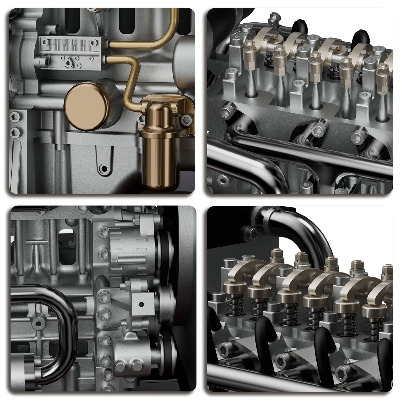 Engine Lpl Assembly TECHING L4 Diesel Engine Model Works - Build Your Own Diesel Engine ...