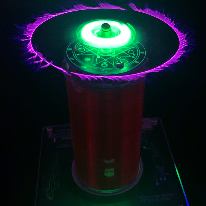 Bluetooth Square Wave Music Tesla Coil Scientific Experiment Toy with 20cm Artificial Lightning - Rotating Type