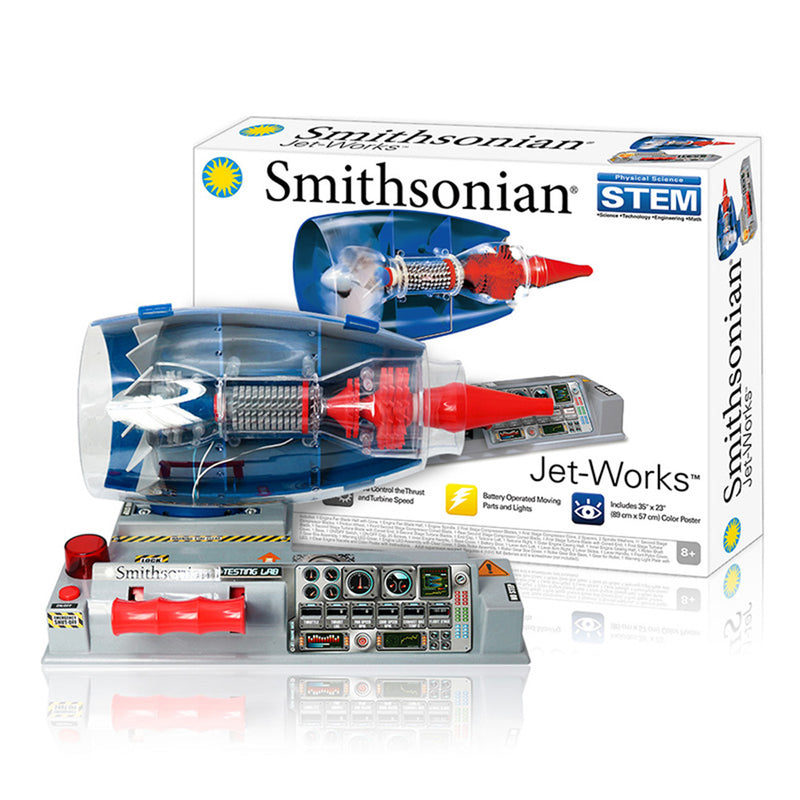 Smithsonian Jet Works Advanced Science Kit - Build Your Own Jet Engine - DIY Assembly Turbofan Jet Engine Model Kit - EngineDIY