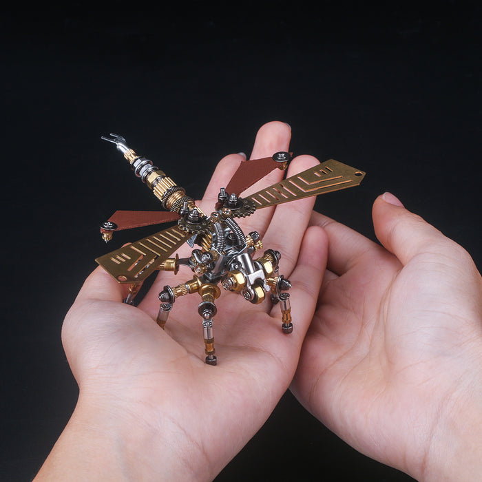 3D Puzzle Model Kit Mechanical Dragonfly Metal Games DIY Assembly Jigsaw Crafts Creative Gift - 243Pcs - enginediy