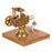 Mini Balance Type Stirling Engine Model with Quartz Hot Cylinder  and Solid Wood Base - Golden