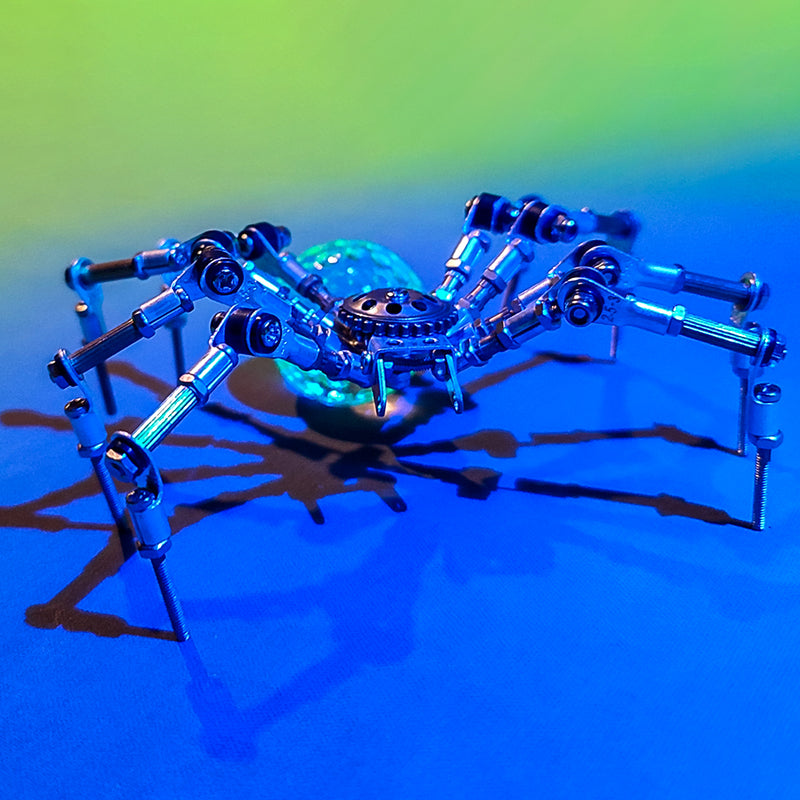 3D Metal Spider Model DIY Kits with 3CM Glowing LED Crystal Ball -270PCS+ - EngineDIY