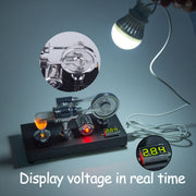 ENJOMOR Metal Gamma Hot-air Stirling Engine Model with Bulb Educational Toys Ideal Engine Model Gift for Your Kids-Enginediy - EngineDIY