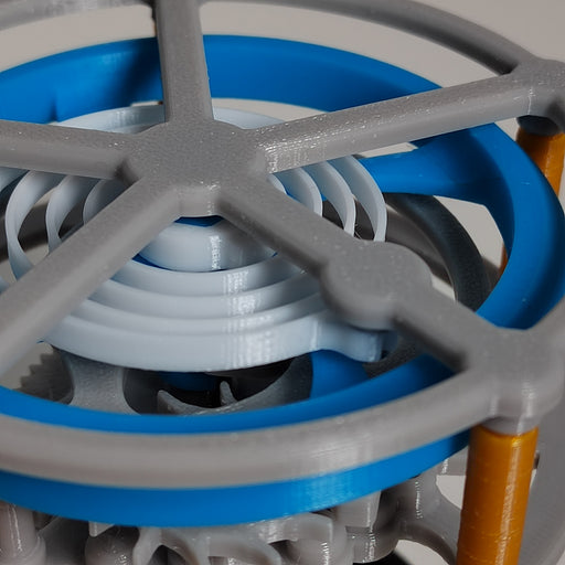 3D Printed Tourbillon Horizontal Clock Movement Assembly Model Physics Experiment Teaching Model Educational Toy