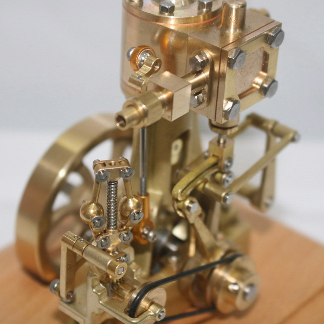 Mini-machine à vapeur verticale rétro M31 1,85 cm³, monocylindre, à mouvement alternatif, double effet, avec réducteur de vitesse