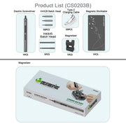 Mini Precision Electric Screwdriver DIY Tools Set with LED Light for Models & Electronics (Frosted) - EngineDIY