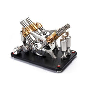 4 Cylinder Stirling Engine V4 Stirling Engine Electricity Generator Kit for Gift Collection - enginediy