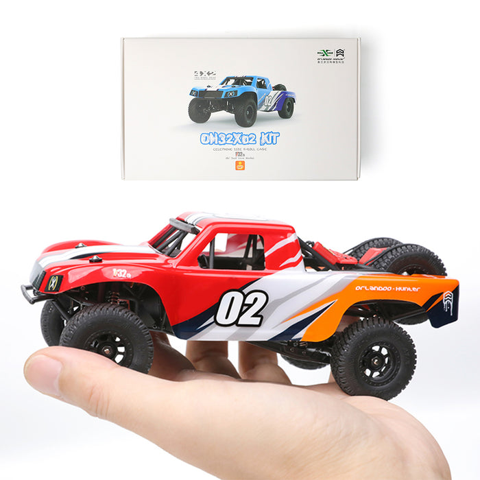 OH32X02 1/32 RWD RC Car 2.4G RC Electric Straight Bridge Off-road Short Truck Model - Deluxe KIT Version