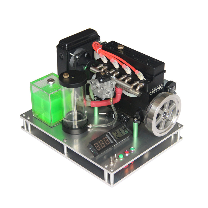 Metal Base with Water Cooling Parts for 32cc Inline Four Cylinder Water Cooled Gasoline Engine - enginediy