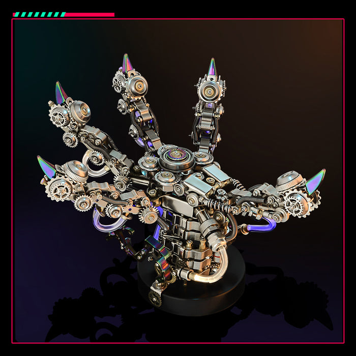 3D Metal Cyberpunk Mechanical Dragon Claw Light Crafts DIY Assembly Model Kit Art Device for Kids, Teens and Adults-1000+PCS