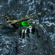 3D Puzzle Model Kit Mechanical Dragonfly with Night Light Color-changing Metal Games  - 260Pcs - EngineDIY