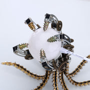 3D Metal Steampunk Galaxy Craft Puzzle Mechanical Octopus with Desk Lamp Model DIY Assembly for Home Decor Creative Gift-1060PCS