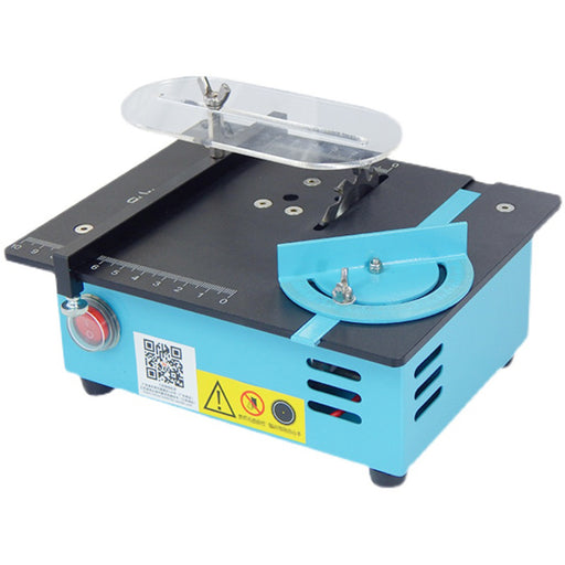 Mini Table Saw Model Alloy Multifunctional Cutting Tools Mini DIY Tools (Premium Version/Blue)
