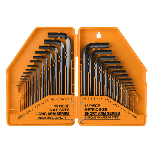 30 In 1 Metric Imperial Hex Key Wrench Set DIY Tools Kit