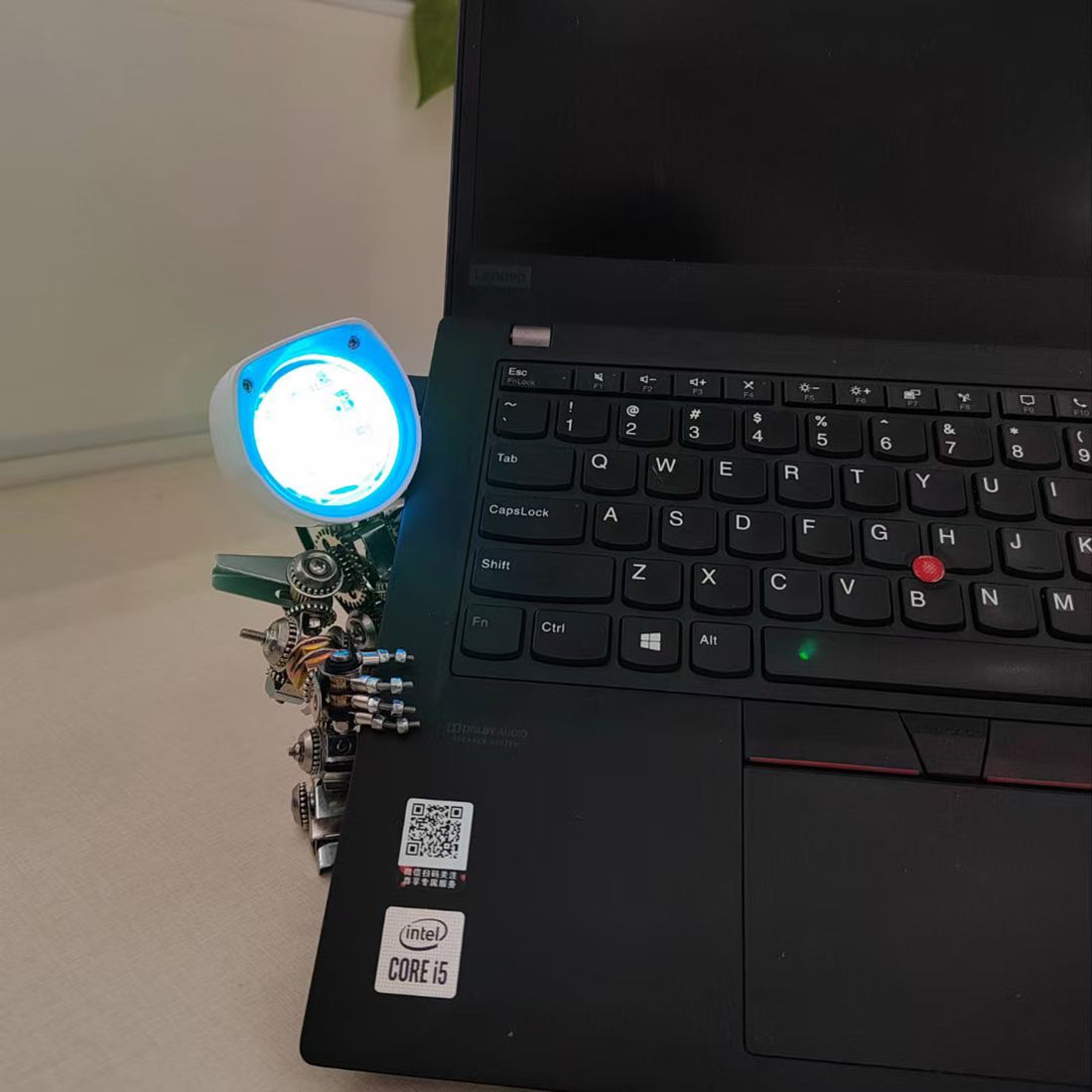 3D Metal Mechanical Punk Guitarist Robot Christmas Colorful Ambient Lamp Model Assembly Kit for Kids, Teens, and Adults-366PCS