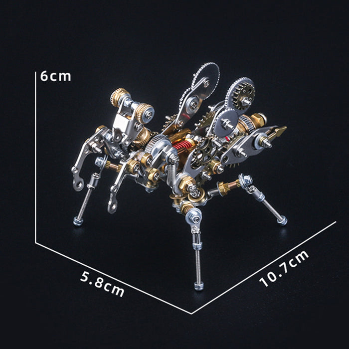 3D Metal Model Kit Mechanical Prayer Insect DIY Games Assembly Puzzle Jigsaw Creative Gift - 136Pcs - enginediy