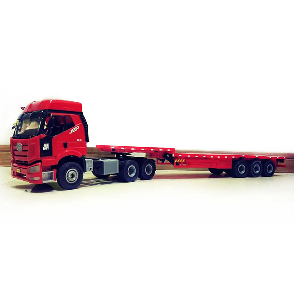 1/24 2.4G RC Simulation Tow Truck Detachable Flatbed Semi Trailer Engineering Tractor 2-speed Gearshift RTR