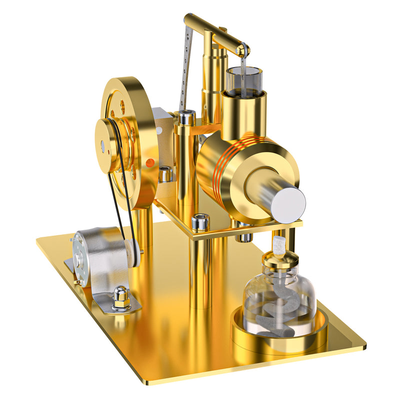 ENJOMOR DIY Stirling Engine Model Kit - Metal Balance Hot Air Stirling Engine Model Educational Toy - EngineDIY