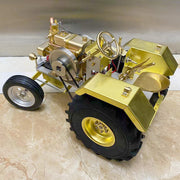 T12 Antique Roller Tractor Model with 1.6cc Mini Horizontal Single-cylinder Water-cooled Gasoline IC Engine - EngineDIY