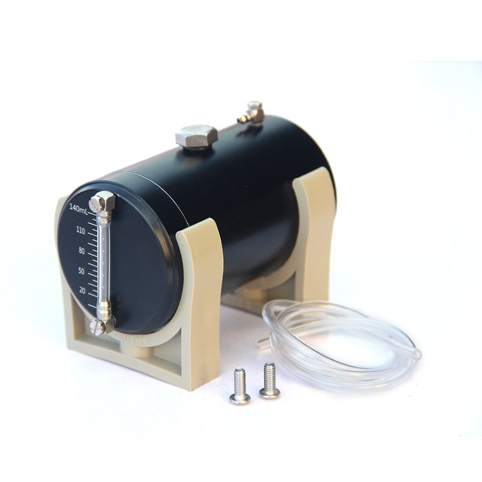 140ml Metal Oil Tank Fuel Container with Oil Level Display and 2 x 4mm Oil Pipe for Engine Model / Gasoline Powered RC Cars Boats