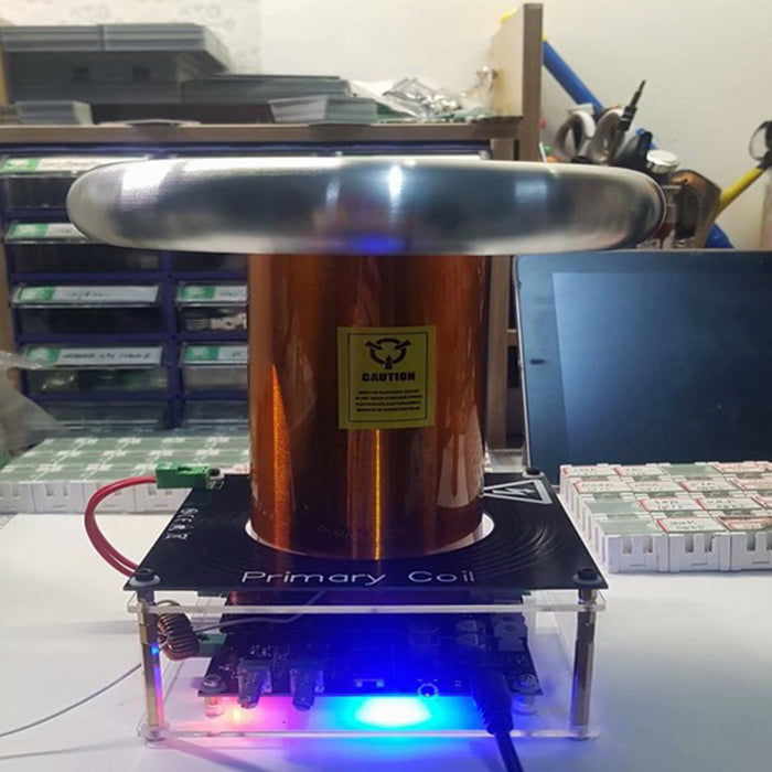 Tesla Music Coil Artificial Lightning Maker Experimenting Device Teaching Tool Desktop Toy