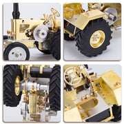 T16 Antique Roller Tractor Model with 1.6cc Mini Horizontal Air-cooled Single-cylinder Gasoline IC Engine - EngineDIY