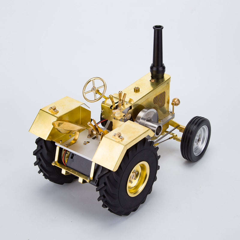 T16 Antique Roller Tractor Model with 1.6cc Mini Horizontal Air-cooled Single-cylinder Gasoline IC Engine - EngineDIY