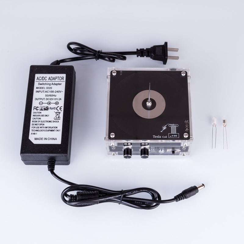 10cm Electronic Music Tesla Coil Artificial Lightning Hand Touch Magnetic Storm Coil  Experimenting Device Teaching Tool Desktop Toy - EngineDIY